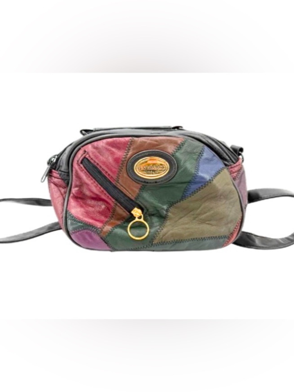 Vintage Gianni Versace Patchwork Camera Bag OR Crossbody - Picture 2 of 7